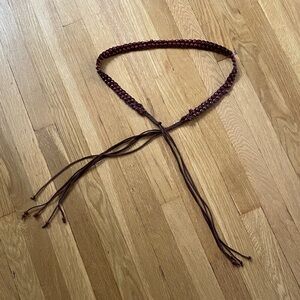 J. Crew Belt-Vintage Beaded and Braided Brown and Red; Hippie Boho Vibes